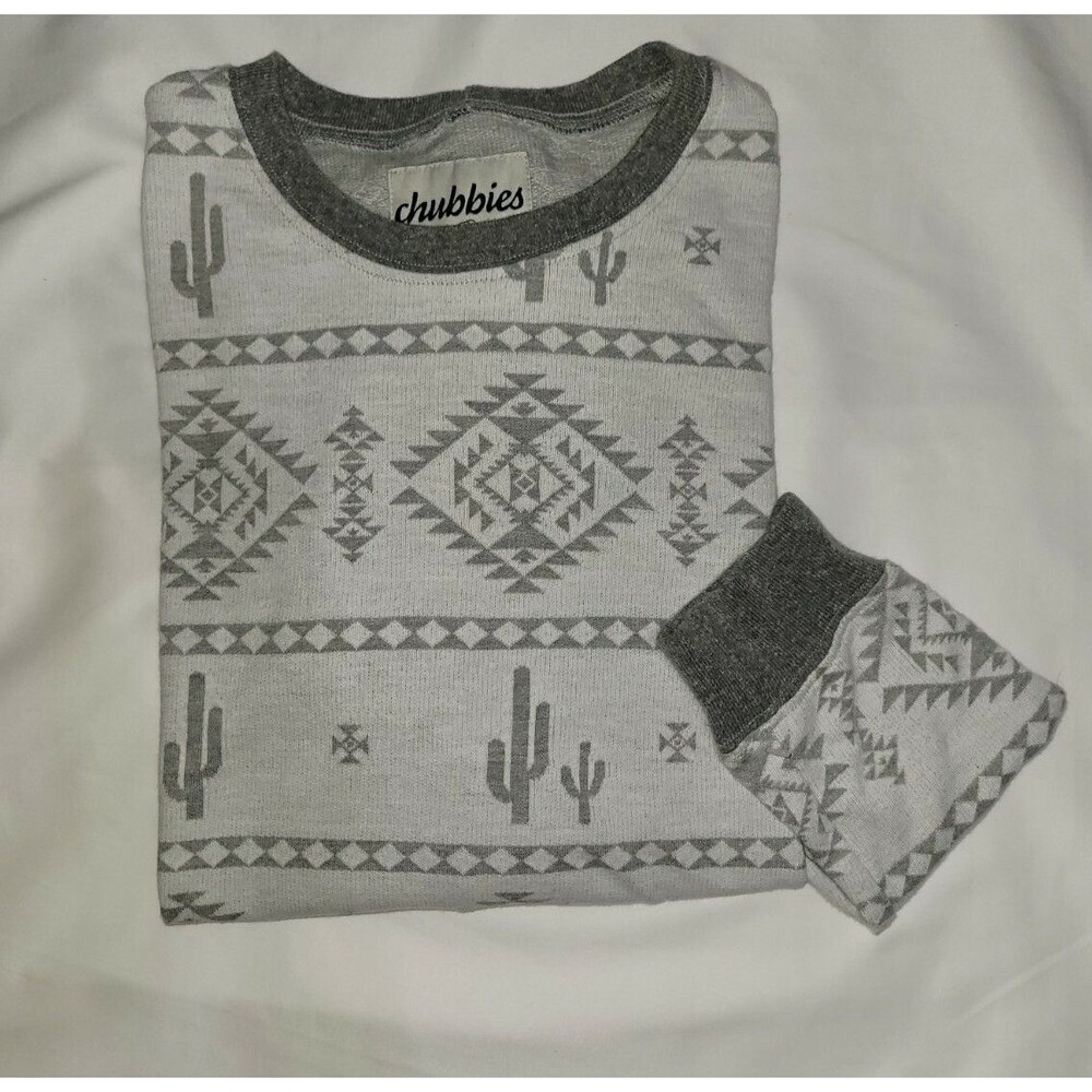 Chubbies Native American Aztec Cactus Pullover Sweater Size Medium